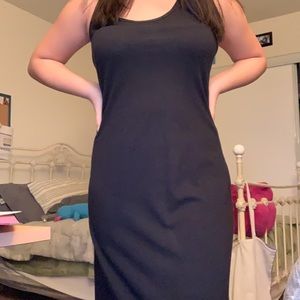 Black halter dress